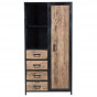 Raw gerecycled hout slaapkamer kast 90x35x176 cm