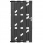 Tuindeur composiet Bari antraciet met blank aluminium frame incl. beslag (100 x 180 cm)