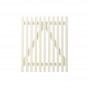 Tuinpoort vuren | Skagen Lux recht wit (100 x 120 cm)
