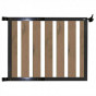 Tuinhek poort composiet Design bruin gevlamd met antraciet frame incl. hang- en sluitwerk (100  x  80 cm)
