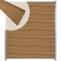 Zelfbouw schutting hardhout Mix & Match Thermo Fraké - blank alu accessoires (180 x 200 cm)