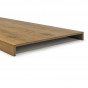 Overzettreden met neus (2 treden) - PVC toplaag - Pecan oak - 150 x 55 cm