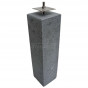 Betonpoer ruw (15 x 15 x 60 cm ) incl. RVS stelanker
