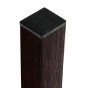 Tuinpaal composiet Basic donkerbruin met houten kern 6,8 x 6,8 x 270 cm