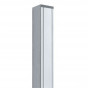 Tuinpaal blank aluminium met cypresse kern 6,8 x 6,8 cm
