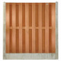 Hout & Beton schutting grijs | hardhout Bankirai Timber recht 15L (197 x 200 cm) v-groef schermdikte 3,9 cm
