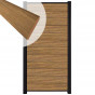 Zelfbouw schutting hardhout Mix & Match Thermo Fraké - zwart alu accessoires (90 x 180 cm)