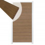 Zelfbouw schutting composiet Mix & Match bruinvlam - wit accessoires (90 x 180 cm)