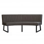 Eetkamerbank - Hengelo - stof Element antraciet 01 - geschikt voor ovale tafel 240 cm