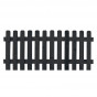 Tuinhek vuren zwart gelakt (180 x 80 cm) geschaafd