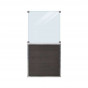 Schutting composiet & helder glas in stalen frame - Futura recht antraciet (90 x 180 cm)
