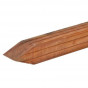 Paal hardhout Cupiuba 6,5 x 6,5 cm (100 cm) gepunt geschaafd v-groef