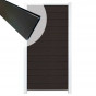 Zelfbouw schutting composiet Mix & Match antraciet - wit alu accessoires (90 x 180 cm)