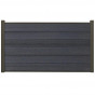 Schutting composiet co-extrusie Garda antraciet met antraciet aluminium kader (180 x 90 cm)