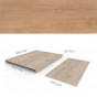 Overzettreden met neus (2 stuks) | PVC WPC | Lumber | Box A 95,6 x 81,5 cm