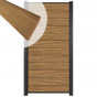 Zelfbouw schutting hardhout Mix & Match Thermo Fraké - antraciet alu accessoires (90 x 180 cm)