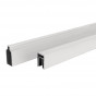 Rhombus zelfbouwset - Onder- en bovenregel aluminium - wit 2 x 4 x 180 cm