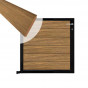 Tuinpoort aluminium zwart frame Mix & Match - hardhout Thermo Fraké (90 x 90 cm)
