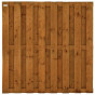 Schutting vuren Timber recht 15L rvs bruin geimpregneerd (180 x 180 cm) schermdikte 4,7 cm