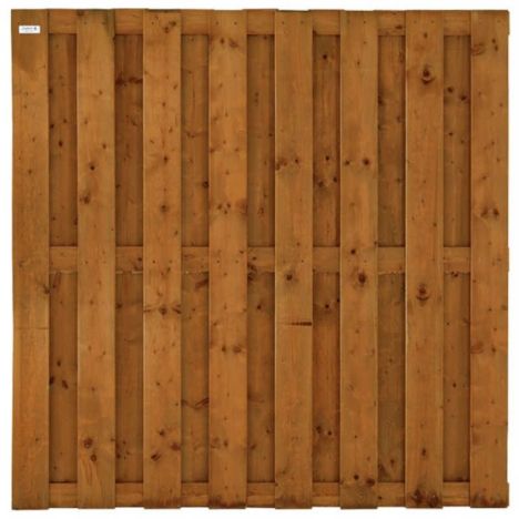Schutting vuren Timber recht 15L rvs bruin geimpregneerd (180 x 180 cm) schermdikte 4,7 cm