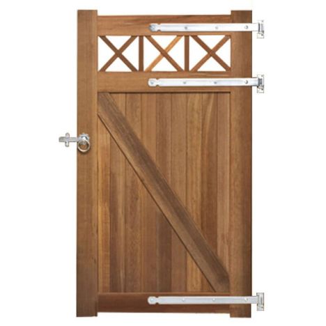 Poort hardhout bankirai Belmonte met trellis incl. beslag (100 x 180 cm)