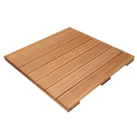 Terrastegel hardhout bankirai 50 x 50 cm (30 mm) fijne ribbel