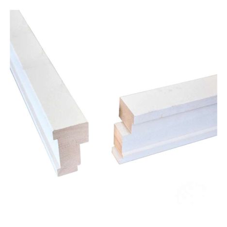 Montagekozijn Buitendeur - Hardhout - Wit - FSC - 6.7 x 11.4 cm