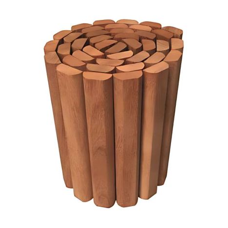 Rolborder hardhout met staaldraad (180 x 30 cm)