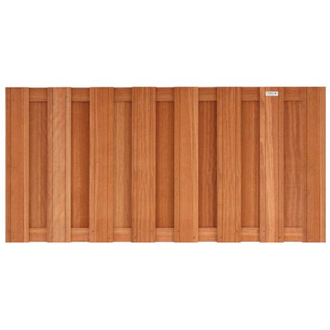 Tuinhek hardhout kempas recht 15L rvs (180 x 90 cm)