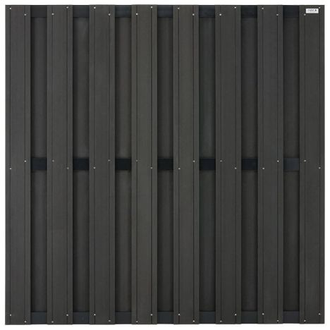 Schutting composiet Design antraciet met antraciet aluminium frame