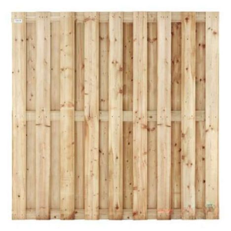 Schutting vuren recht 17L groen geimpregneerd (180 x 180 cm) schermdikte 4,5 cm