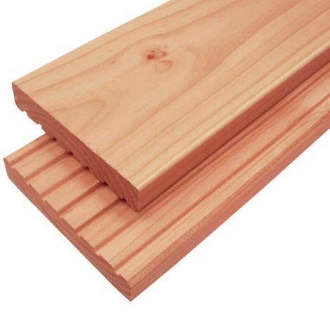 Vlonderplank Douglas 2,7 x 14,5 cm groef/vlak geschaafd