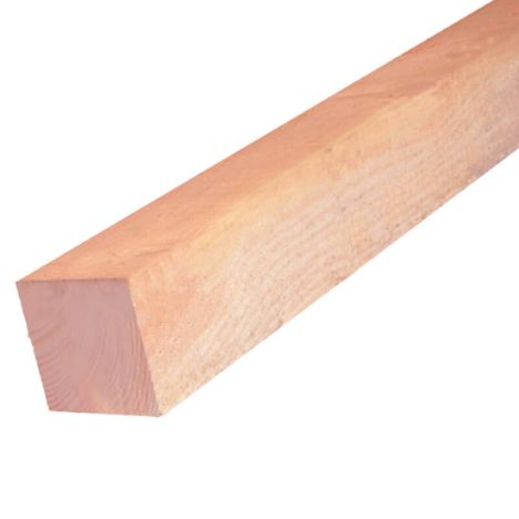 Paal Douglas 5,0 x 5,0 cm geschaafd