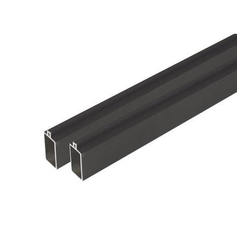 Onder- en bovenregel set antraciet aluminium tbv Modular schutting
