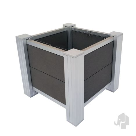 Plantenbak composiet - Rock Grey - 45 x 45 x 40 cm - incl. binnenbak