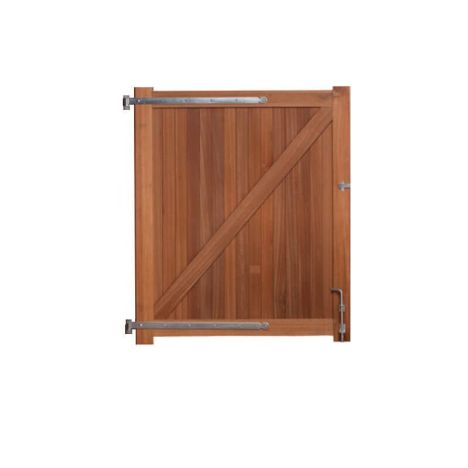 Enkele poort hardhout bankirai Belmonte incl. beslag (150 x 180 cm)