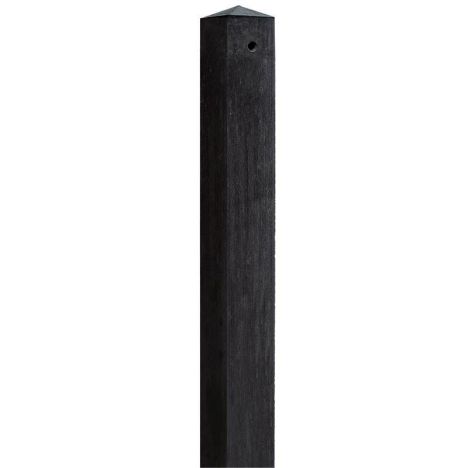 Paal beton diamantkop - tussenpaal 8,5 x 8,5 cm zwart
