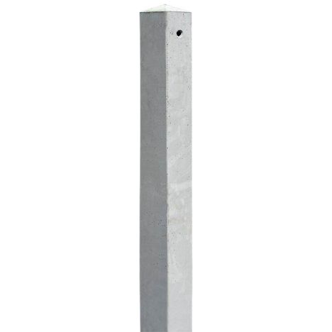 Paal beton diamantkop - begin-eindpaal 8,5 x 8,5 cm grijs (280 cm)