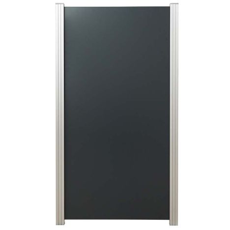 Schutting aluminium composiet donkergrijs 90 x 180 cm