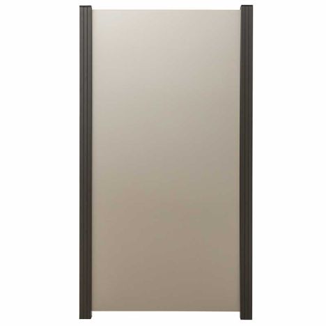 Schutting aluminium composiet smal zilvergrijs 90 x 180 cm