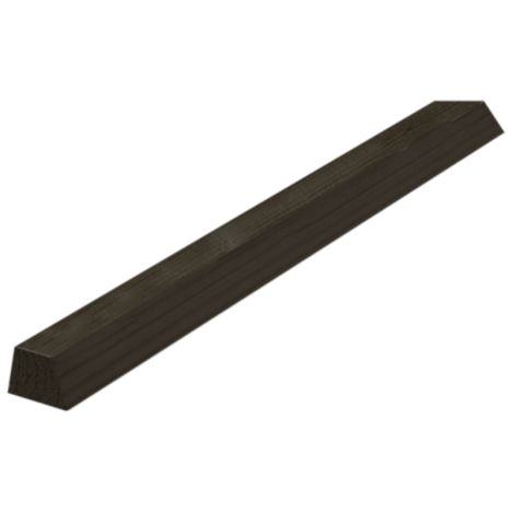 Ventilatielat vuren verduurzaamd 2,8 x 4,5 cm zwart