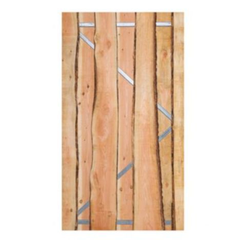 Tuindeur Douglas Country (100 x 180 cm) met stalen frame dikte 5,6 cm