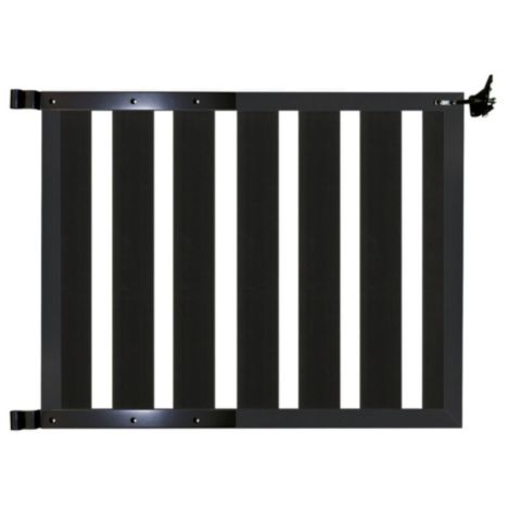 Tuinhek poort composiet Design antraciet met antraciet frame incl. hang- en sluitwerk (100  x  80 cm)