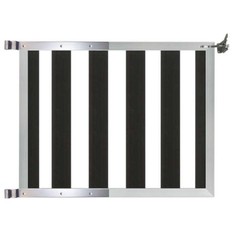 Tuinhek poort composiet Design antraciet met blank alu frame incl. hang- en sluitwerk (100 x 100 cm)