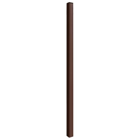 Tuinpaal donkerbruin aluminium met houten kern (6,8 x 6,8 cm)