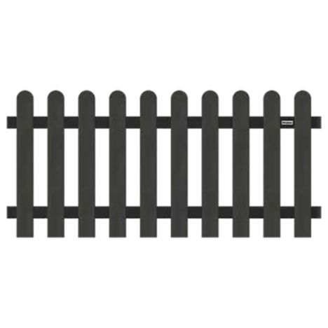 Tuinhek composiet Classic antraciet met antraciet aluminium gepoedercoat frame (180 x 80 cm)