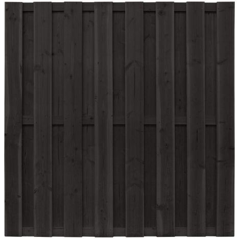 Tuinscherm vuren Finch recht 15L rvs zwart geverfd (180 x 180 cm) schermdikte 4,5 cm