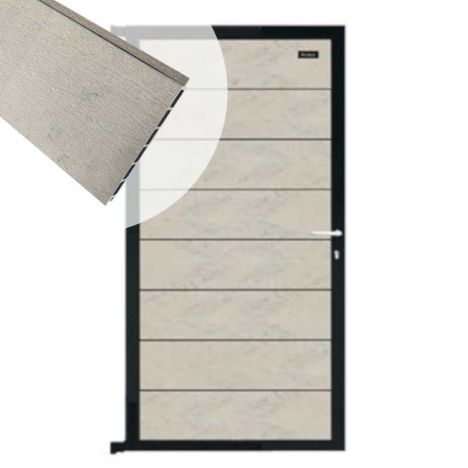 Tuindeur composiet Modular bicolor betongrijs met antraciet alu frame compleet (90 x 180 cm)
