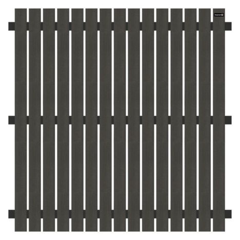 Schutting composiet Dark Line antraciet met antraciet aluminium frame (180 x 180 cm)