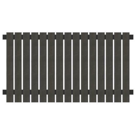 Tuinhek composiet Dark Line antraciet met antraciet alu gepoedercoat frame (180 x 100 cm)